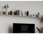 Polica na stenu Asko Living, 180 cm, béžová kašmír%