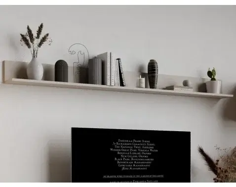 Polica na stenu Asko Living, 180 cm, béžová kašmír%