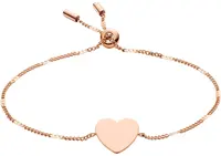 Fossil Bronzový náramek se srdíčkem JF02965791