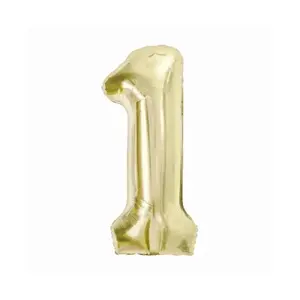 Balónek fóliový číslo 1 šampaň  85 cm