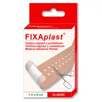FIXAPLAST Classic náplast textilní s polštářkem 1 m x 8 cm