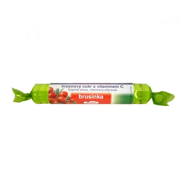 INTACT Hroznový cukr s vitamínem C brusinka 40 g