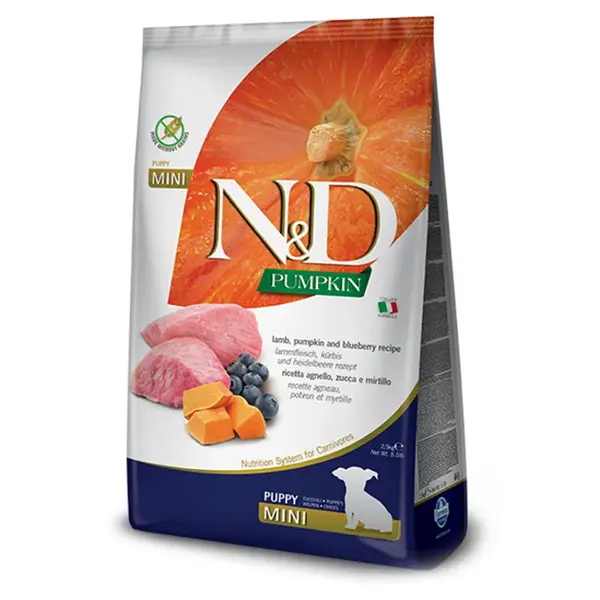 N&D Pumpkin Lamb & Blueberry Puppy Mini pro štěňata malých plemen 2,5 kg