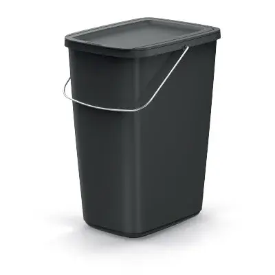 Koš odpadkový COMPACTA Q FLAP BASIC černý 12l