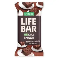LIFEFOOD Lifebar Oat snack s lískovými oříšky a čokoládou BIO 40 g