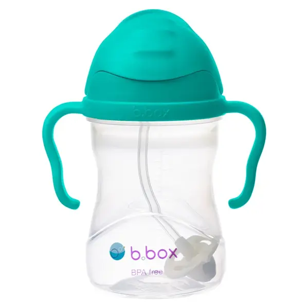 B.BOX Hrneček s brčkem nefritová zeleň 6m+ 240 ml