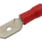 Konektor faston 6.3mm, vodič 0.5-1.5mm  červený
