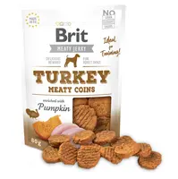 BRIT Jerky Turkey Meaty Coins pamlsky pro psy 80 g