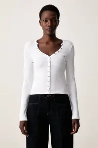 Guess Jeans  tričko s dlouhým rukávem dámské bavlněné s elastanem