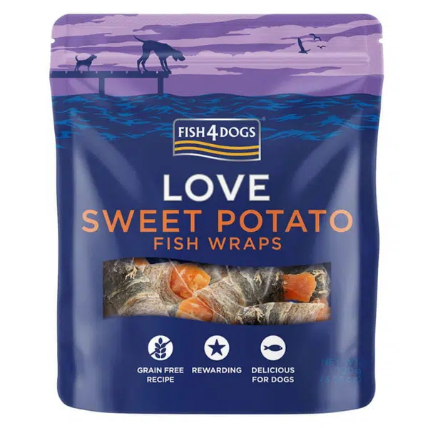 FISH4DOGS Pamlsky pro psy rybí závitky s batátou 100 g