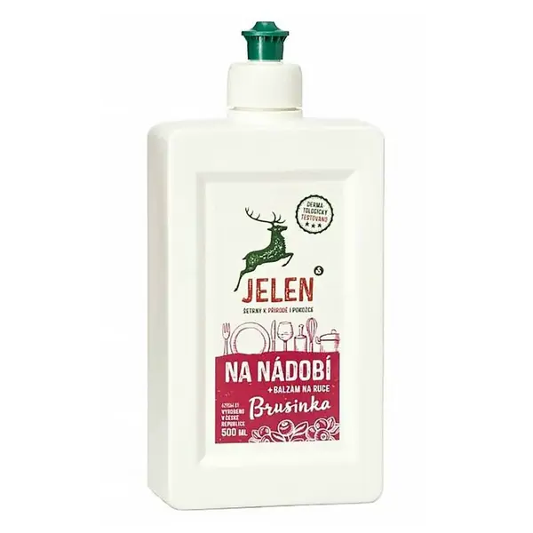 JELEN na nádobí brusinka s balzámem na ruce 500 ml