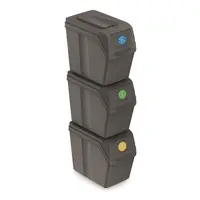 Koš na tříděný odpad SORTIBOX I 3x20l šedý kámen