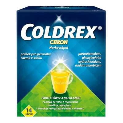 COLDREX Horký nápoj citron prášek pro roztok 14 sáčků II