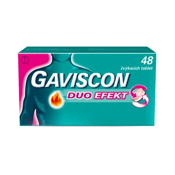 GAVISCON Duo Efekt žvýkací tablety 48 kusů