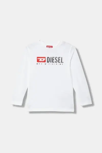 Detská bavlnená košeľa s dlhým rukávom Diesel TDROPS T-SHIRT
