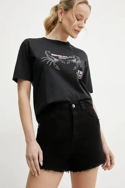 Rifľové krátke nohavice Patrizia Pepe