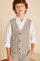 Detská vesta zo zmesi ľanu Mayoral