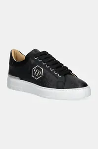Philipp Plein  Kožené tenisky  Nappa Lo-Top Monogram
