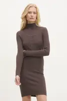 Šaty a kardigan Answear.LAB hnedá farba