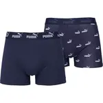 Puma ELEMENTS MEN LOGO PRINT BOXERS 2P Pánské boxerky, tmavě modrá, velikost