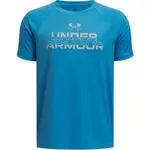 Under Armour SPLIT WORDMARK Chlapecké triko, modrá, velikost S