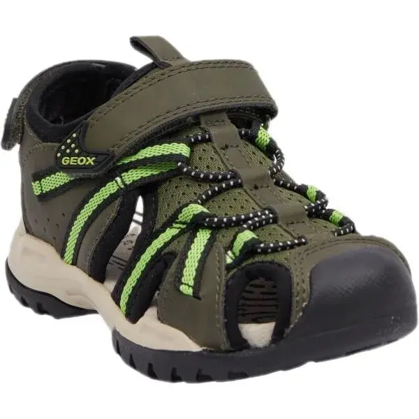 Geox J BOREALIS Chlapecké sandály, khaki, velikost