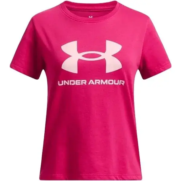 Under Armour BIG LOGO Dívčí triko, růžová, velikost M