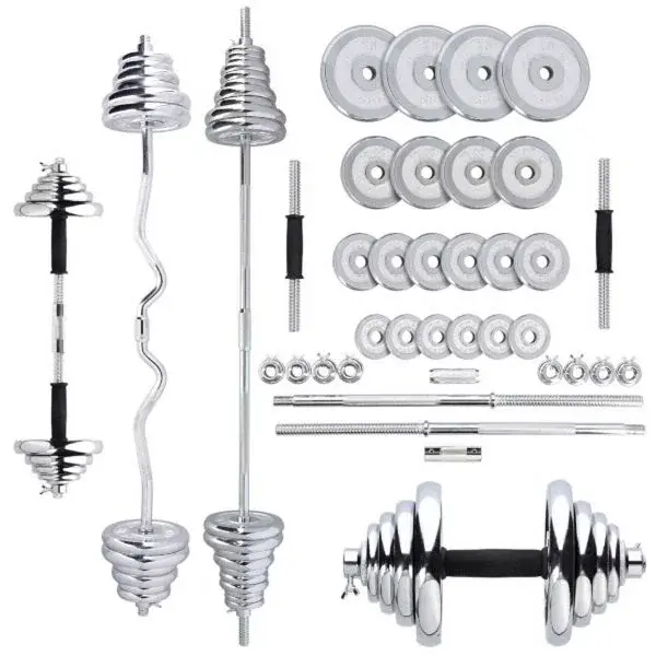 HMS STC55 Činkový set v kufru, stříbrná, velikost 55 KG