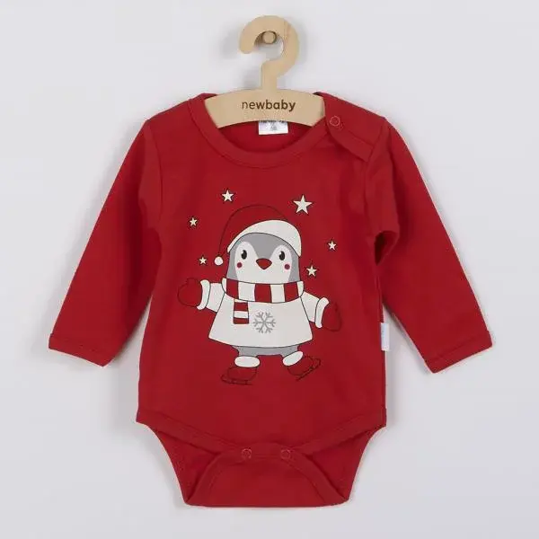 Dojčenské body s dlhým rukávom New Baby Winter Penguin 80 (9 - 12 m)