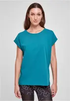 Women's T-shirt with an extended shoulder in watercolor