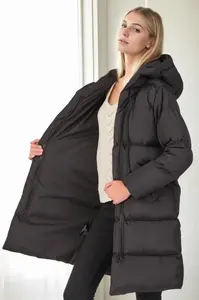 Z8687 DEWBERRY WOMEN'S COAT-BLACK