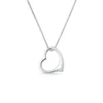 Přívěsek ve tvaru srdíčka v bílém zlatě KLENOTA