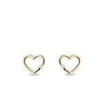 Náušnice srdiečka s diamantmi KLENOTA