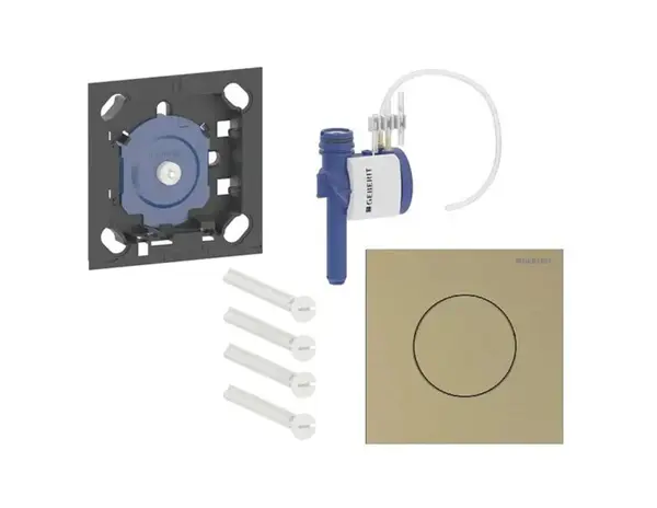 Geberit - Pneumatické ovládání splachování pisoáru typ 40, easy to clean, kartáčovaná mosaz 116.014.QF.1