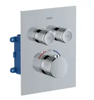 kielle Arkas I - Termostatická baterie pod omítku, včetně tělesa, pro 2 spotřebiče, chrom 10611200