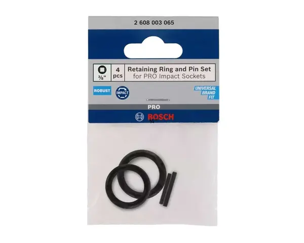 Bosch Příslušenství - Sada pojistného kroužku a kolíku pro nástrčnou hlavici, 4 ks 2608003065
