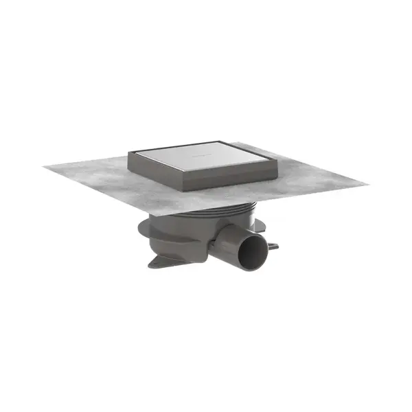 Hansgrohe RainDrain Spot Plus - Podlahová vpust, 15x15 cm, pro vložení dlažby, kartáčovaná nerezová ocel 56226800