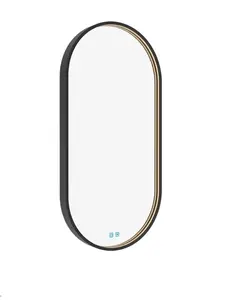 Nimco Zrcadla - Zrcadlo s LED osvětlením, 40x80 cm, dotykový senzor, černá ZPC 32002LVX-90