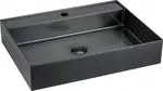 Sapho Aurum - Umyvadlo 55x42 cm, bez přepadu, otvor pro baterii, antracit AU102