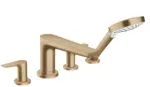Hansgrohe Talis E - Vanová baterie na okraj vany, 4-otvorová instalace, kartáčovaný bronz 71748140