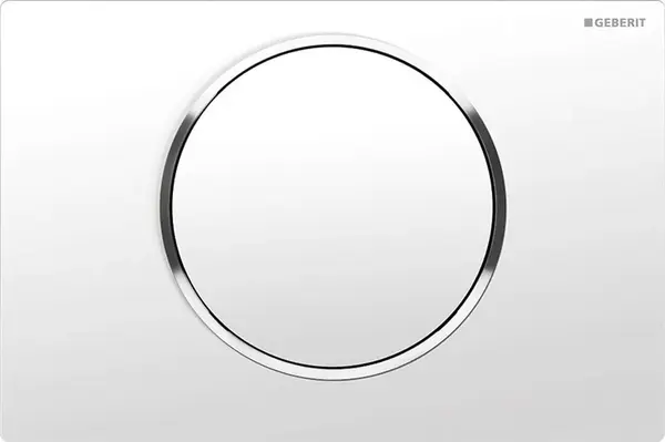 Geberit Sigma10 - Ovládací tlačítko splachování, bílá/chrom 115.758.KJ.5