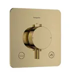 Hansgrohe Ecostat Comfort Q - Termostatická baterie pod omítku, pro 2 spotřebiče, leštěný vzhled zlata 33717990
