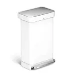 Simplehuman Koše - Odpadkový koš 45 l, s kapsou na sáčky, bílá CW2027