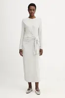 Šaty BOSS Orange C_Erlot šedá barva, maxi, 50547821