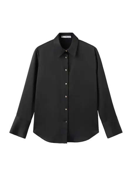 MANGO Blúzka 'IDEALE'  čierna