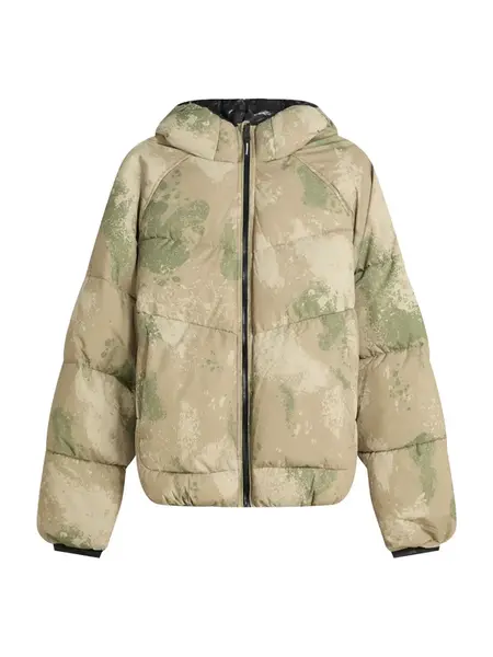 Bershka Prechodná bunda  kaki / olivová / pastelovo zelená