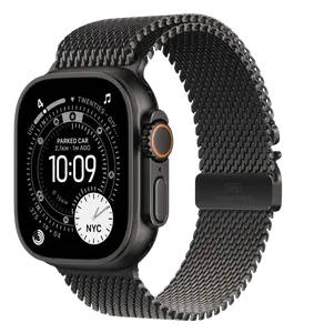 APPLE Watch Ultra 3 GPS + Cellular 49mm černý titan - černý titanový milánský tah - L