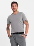 Ombre Men's classic cotton BASIC T-shirt - grey