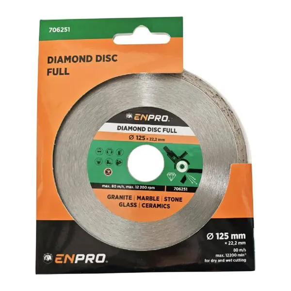 Kotouč diamantový plný Ø 125 x 22.2 mm, ENPRO