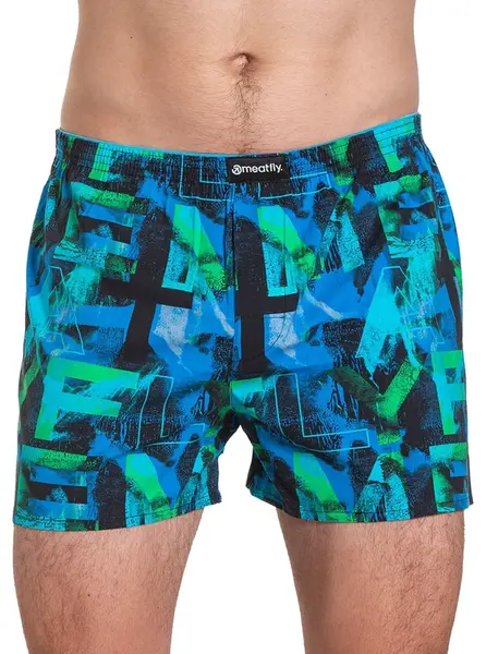 Meatfly pánské trenýrky Agostino Double Pack K - Substance | Modrá | Velikost S